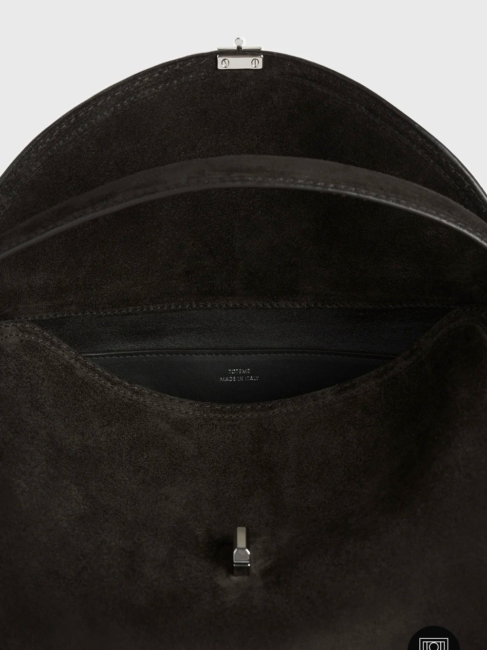 NWT Authentic TOTEME T-lock Brown Suede Top Handle Bag - Picture 6 of 16